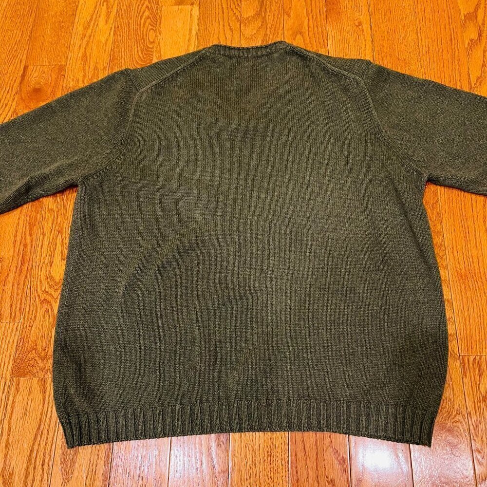 Vintage J Crew 90's Cotton Knit Sweater Men’s Size Large Green Oarsman - Picture 6 of 16